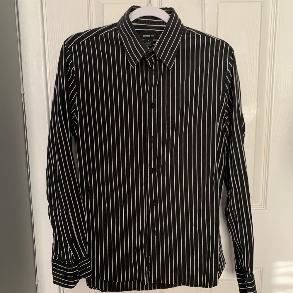 Express 1MX Slim Fit Dress Shirt Small 14-14.5